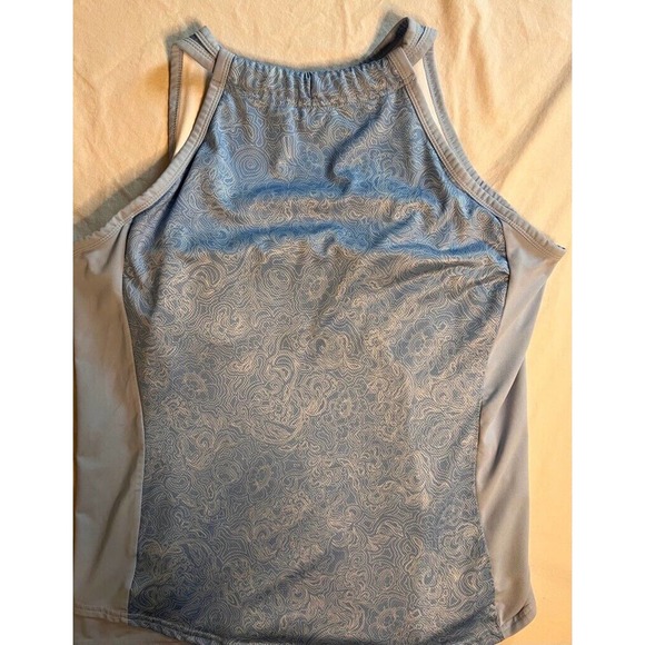 Columbia Womens Tank Top Shirt Blue Sleeveless Crew Neck Built In Bra Stretch XL - Picture 2 of 8